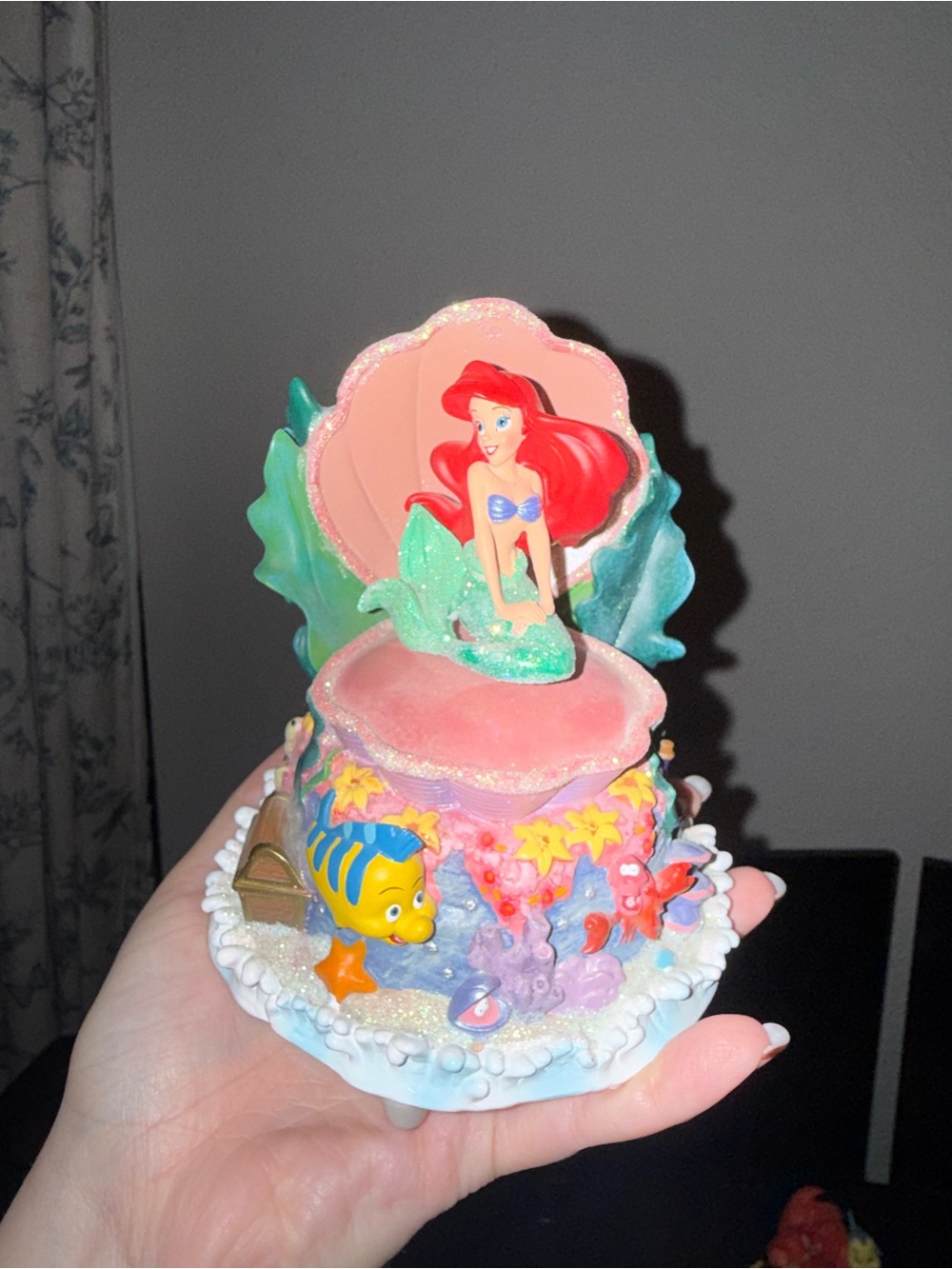 Disney Ariel Seashell Jewelry Box Figurine - plays music